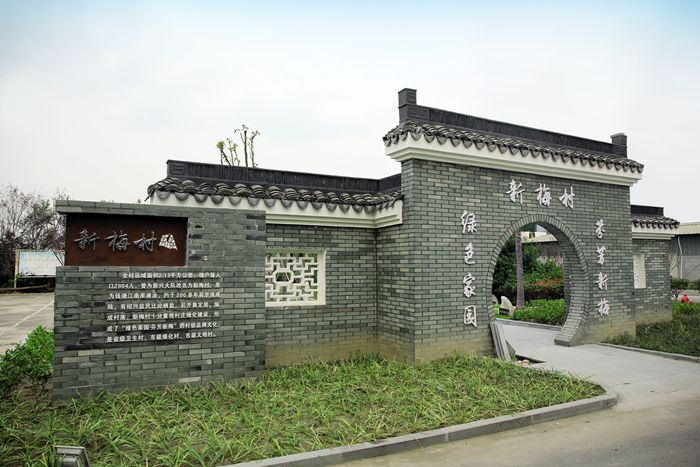 日前,党湾镇新梅村一村一景工程竣工,为该村增加了一道靓丽风景.